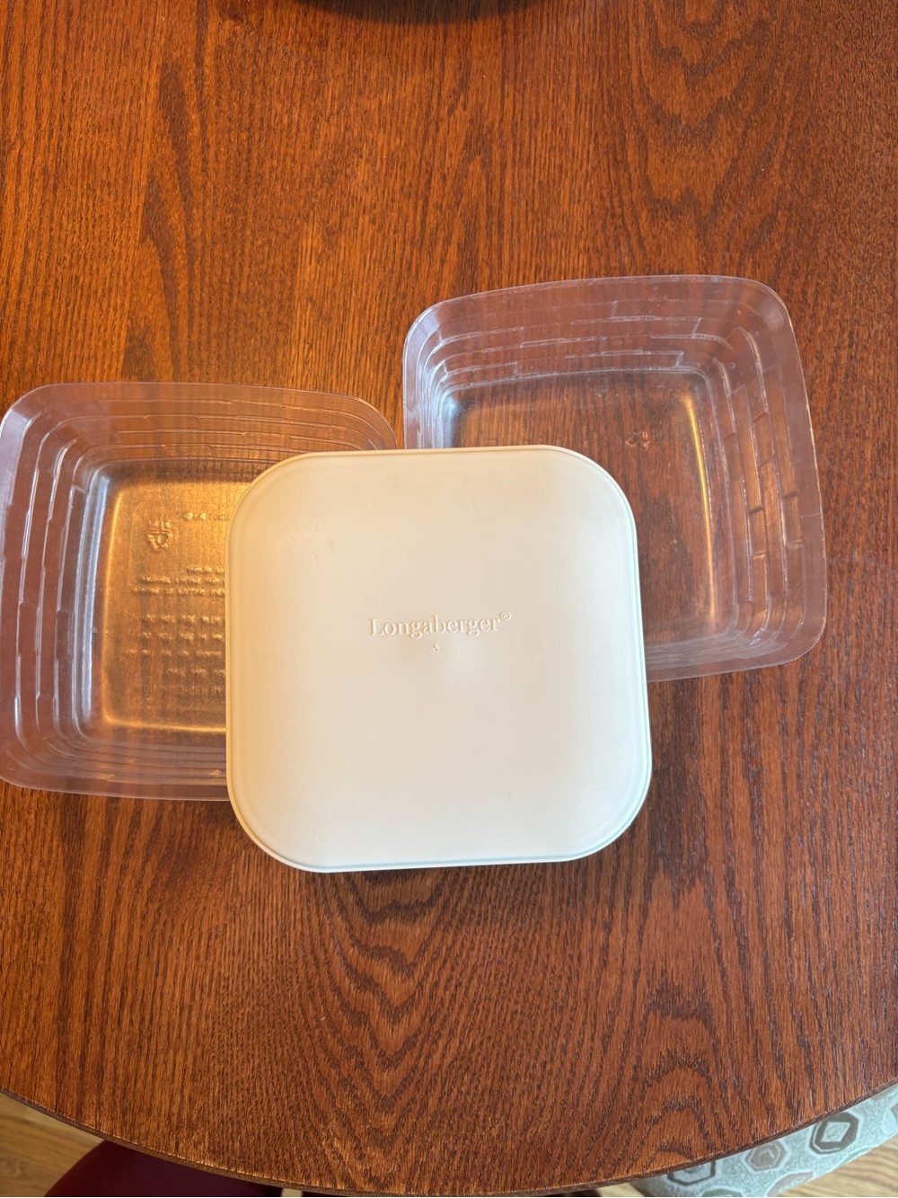 Longaberger clear hard plastic basket protector & lid